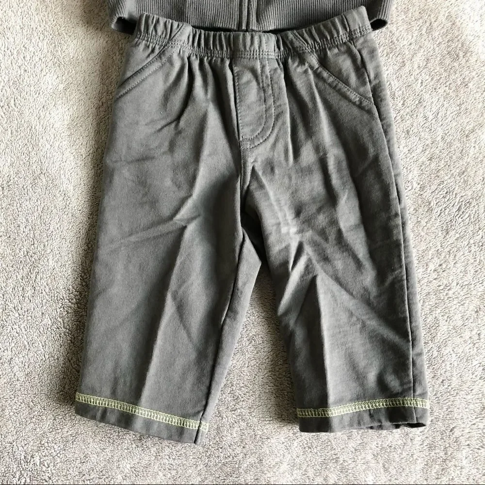 NWOT Carter’s Elephant hoody set & Stripe Snap Top Set
